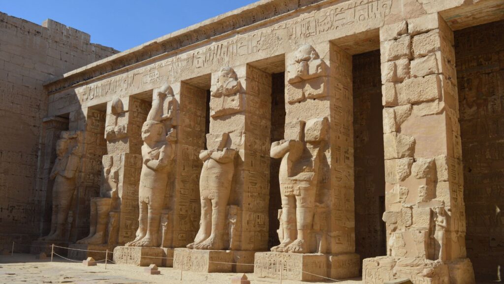 A panoramic view of the Temple of Karnak in Luxor, Egypt